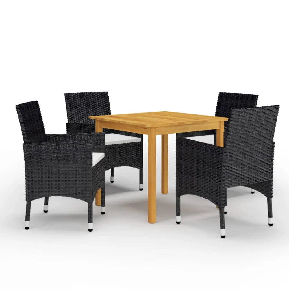 5-delige Tuinset zwart vidaXL