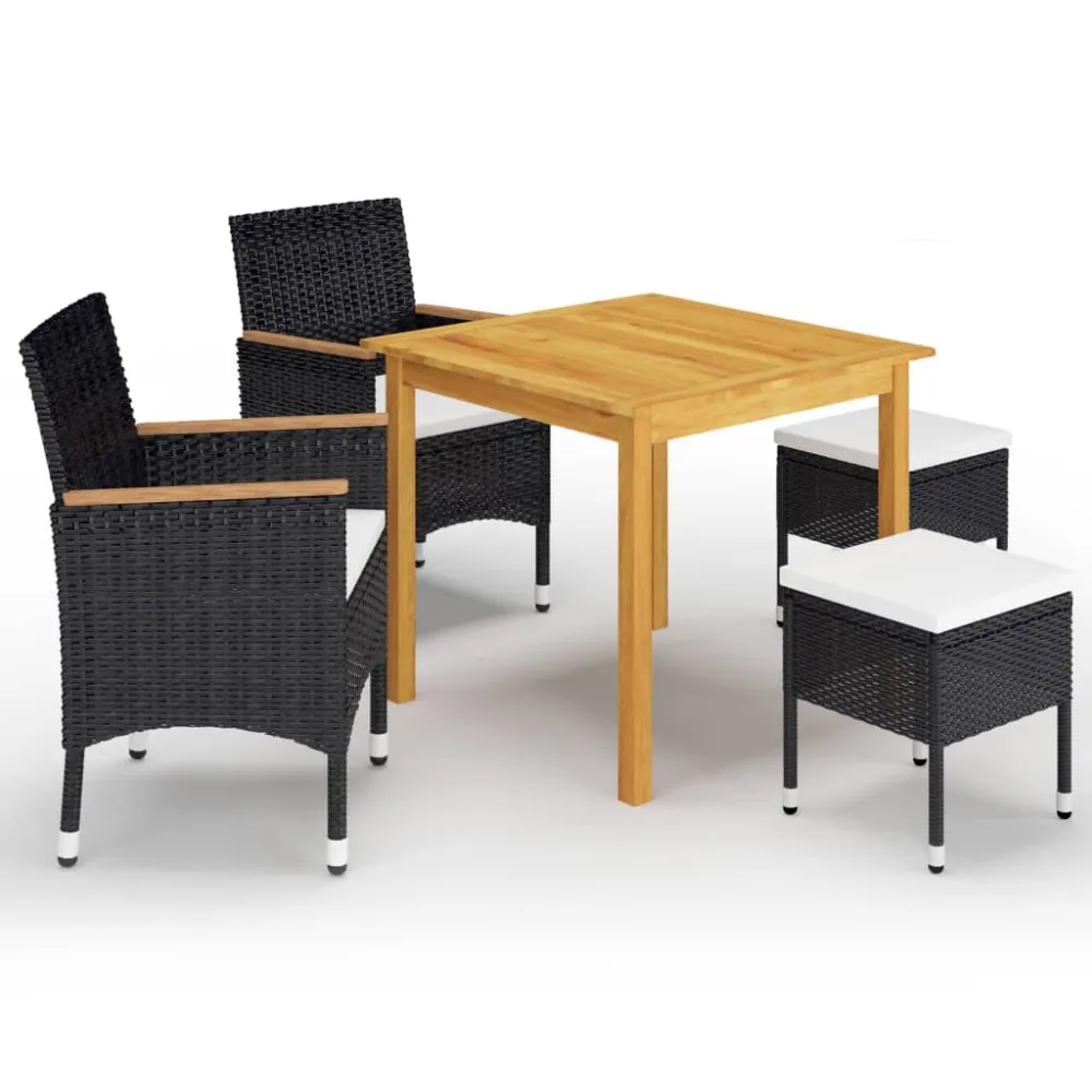 5-delige Tuinset zwart vidaXL