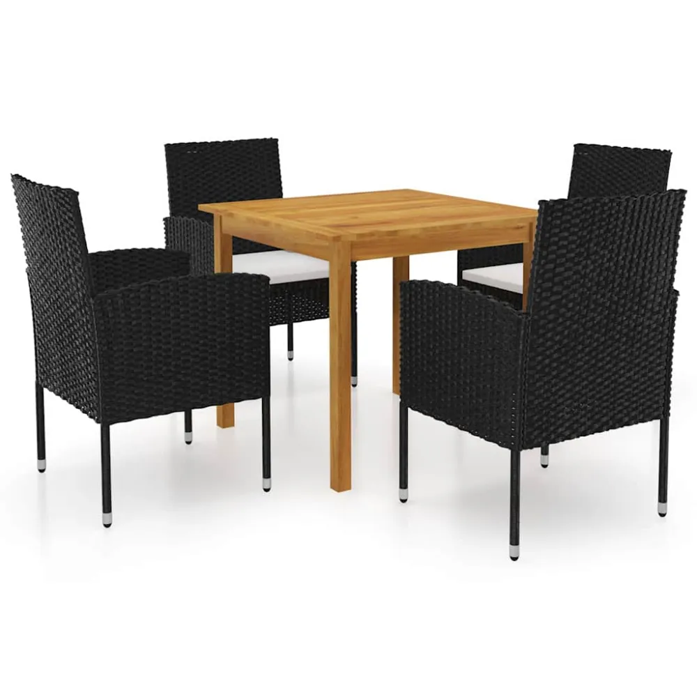 5-delige Tuinset zwart vidaXL