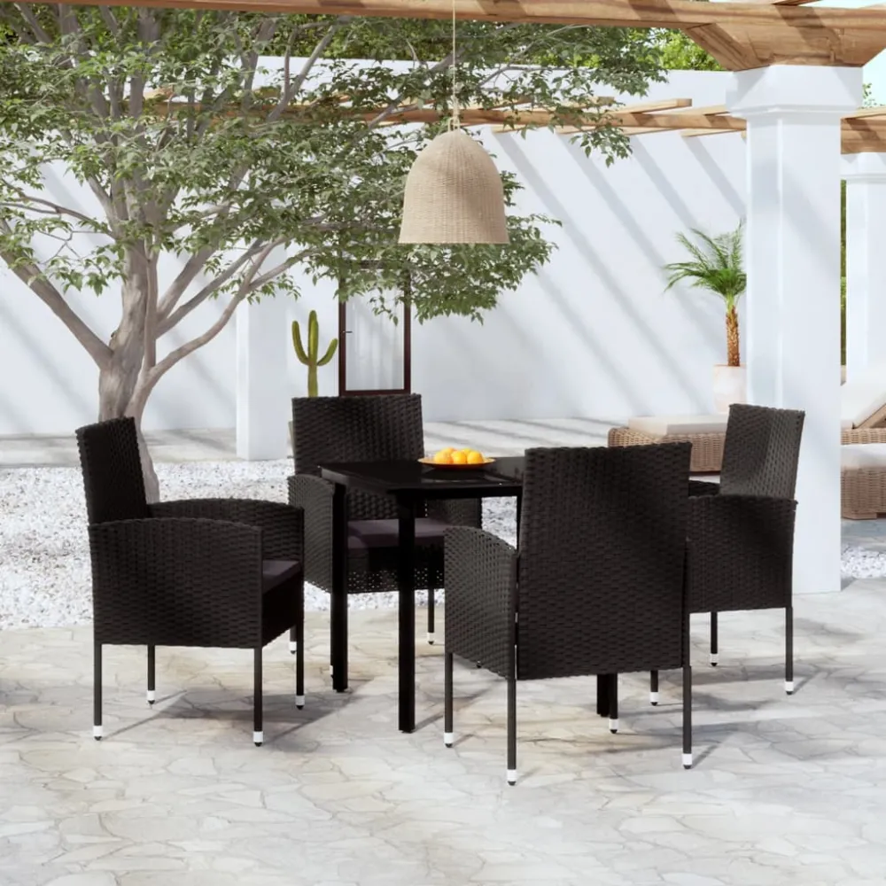 5-delige Tuinset zwart vidaXL