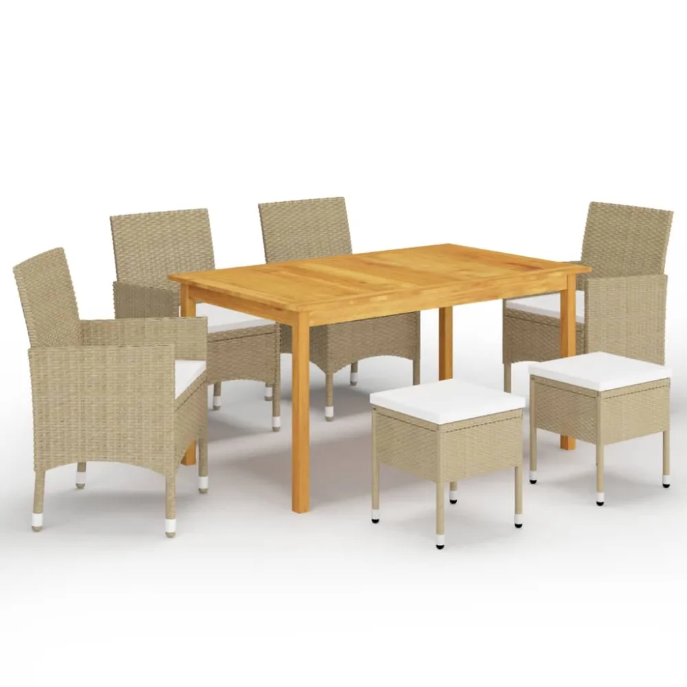 7-delige Tuinset beige vidaXL