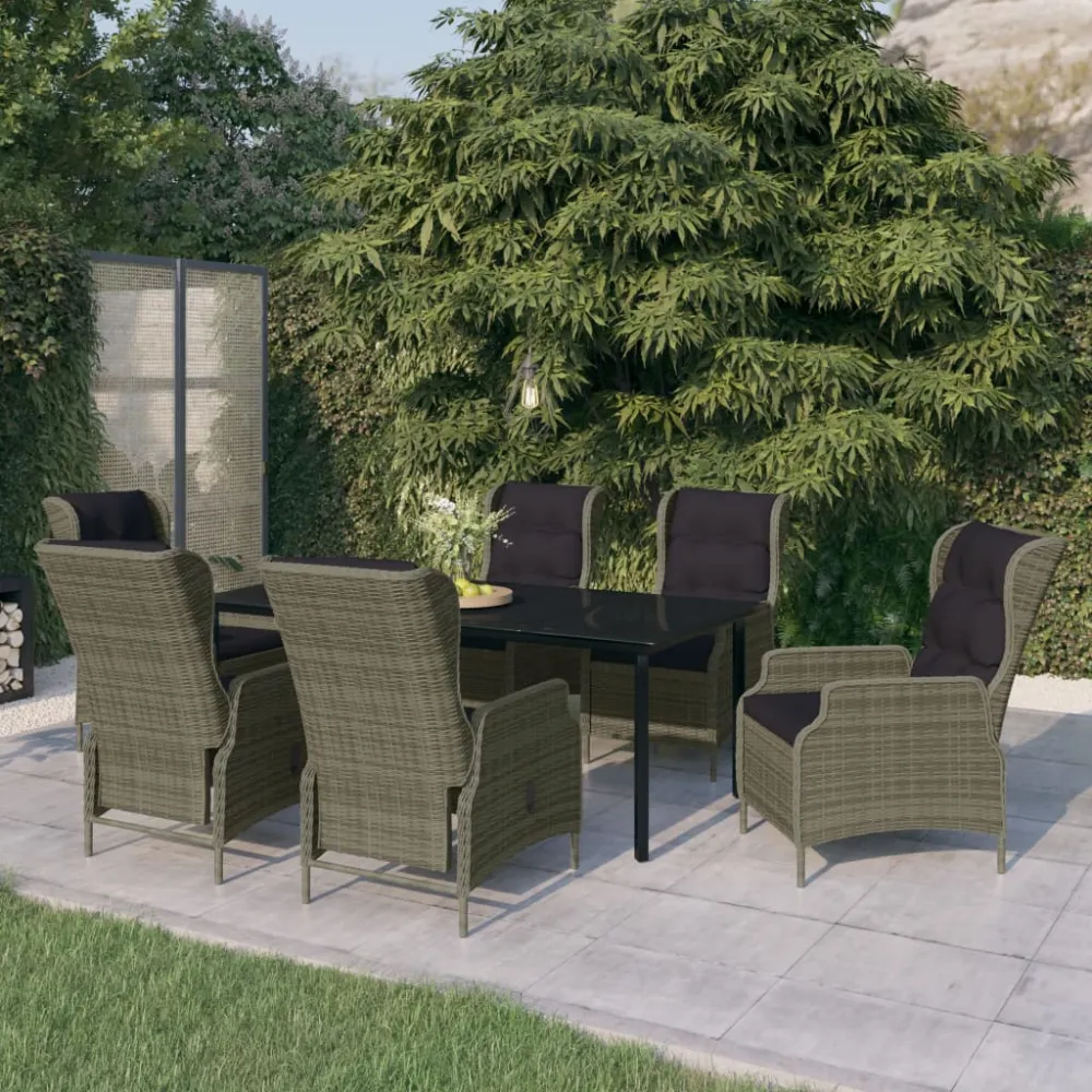 7-delige Tuinset bruin vidaXL