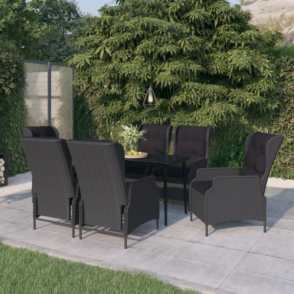 7-delige Tuinset donkergrijs vidaXL