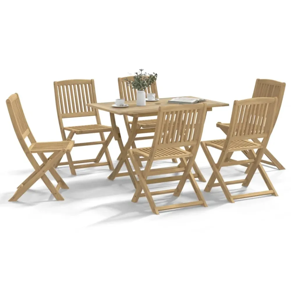 7-delige Tuinset massief acaciahout vidaXL