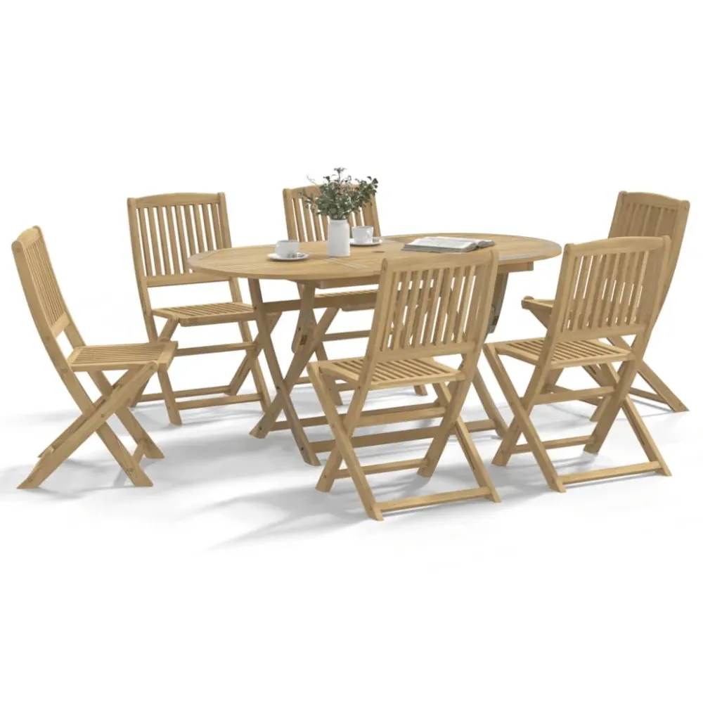 7-delige Tuinset massief acaciahout vidaXL