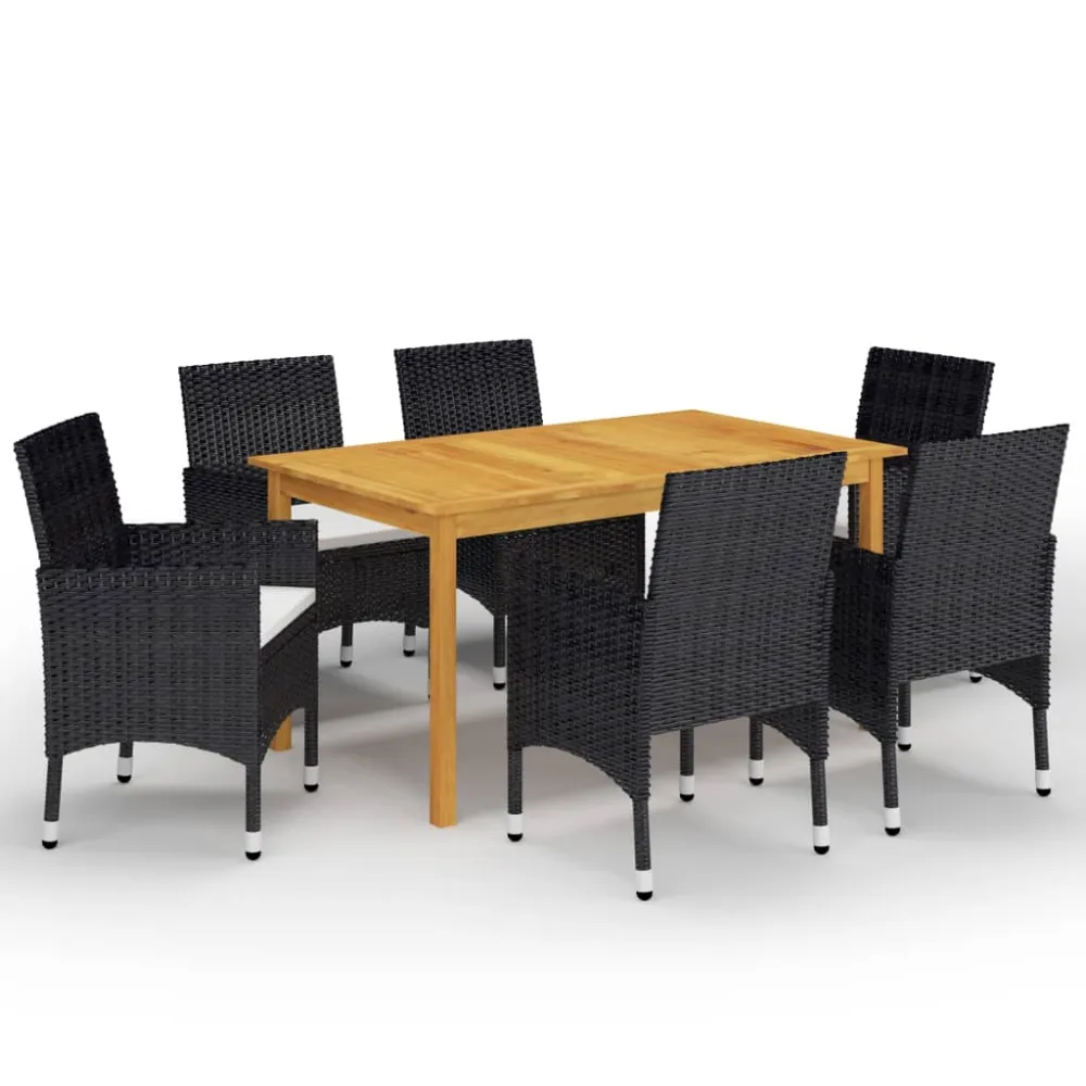 7-delige Tuinset zwart vidaXL