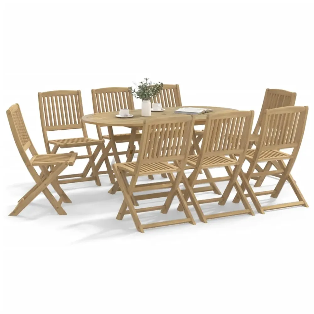 9-delige Tuinset massief acaciahout vidaXL