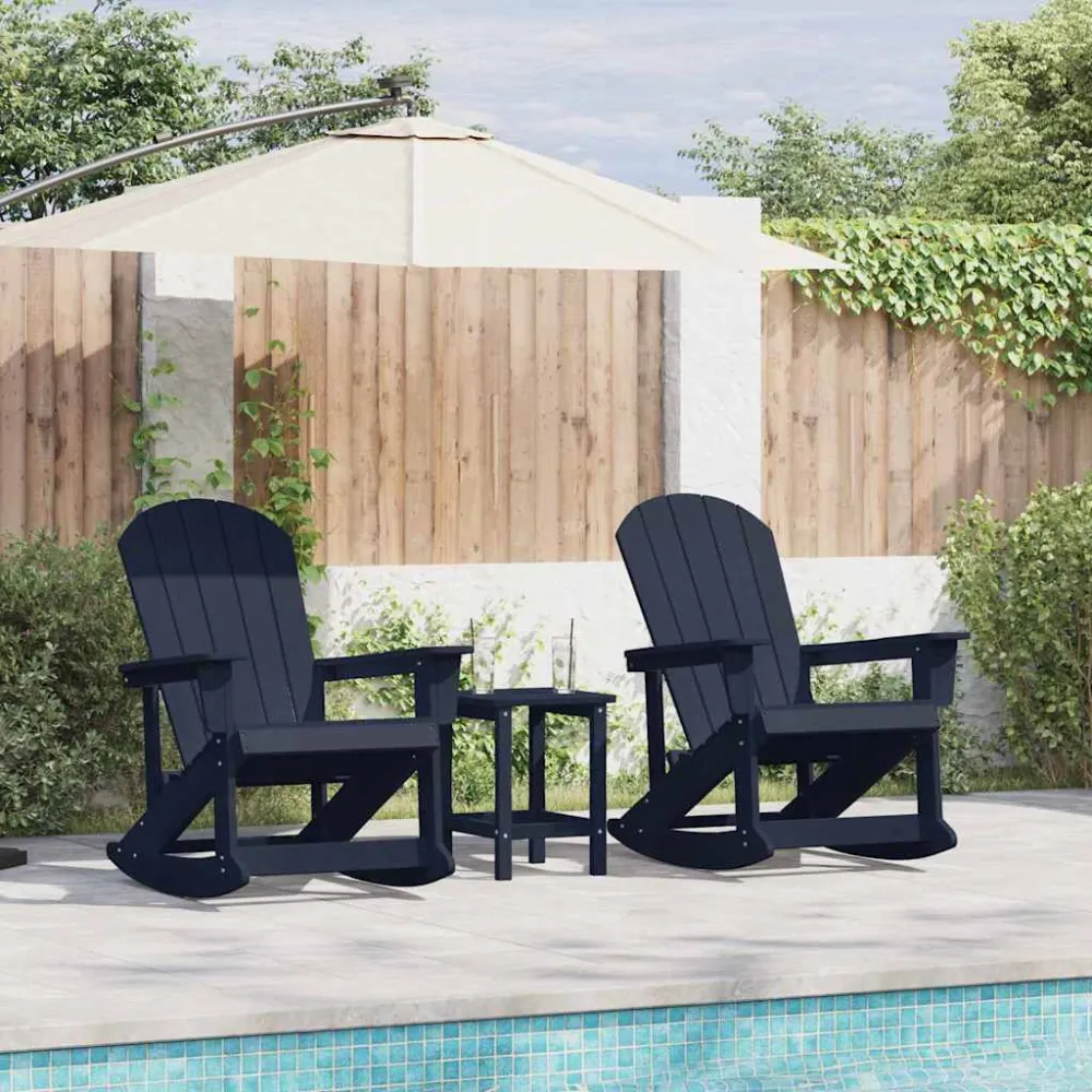 Adirondack Schommeltjes 2 pcs Marineblauw HDPE vidaXL
