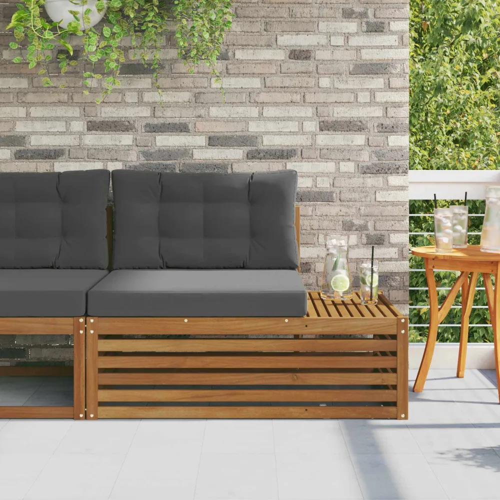 Buiten Eindbank Naturel 115 x 83 x 73 cm Massief Acaciahout vidaXL