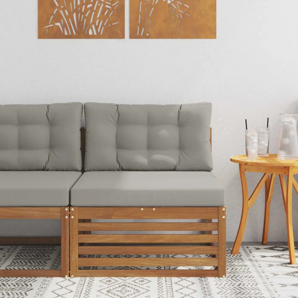 Buitenzitmiddelsofa Massief Acaciahout Naturel vidaXL