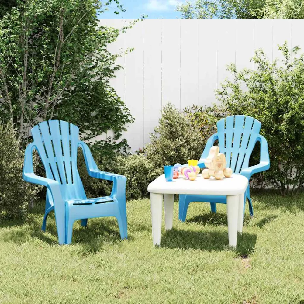 Kindertuinstoelen 2 st hout-look 37x34x44 cm polypropeen blauw vidaXL