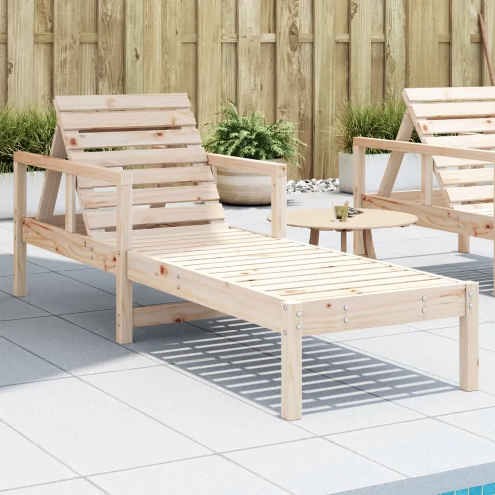 Ligstoel 199,5x62x55 cm massief grenenhout vidaXL