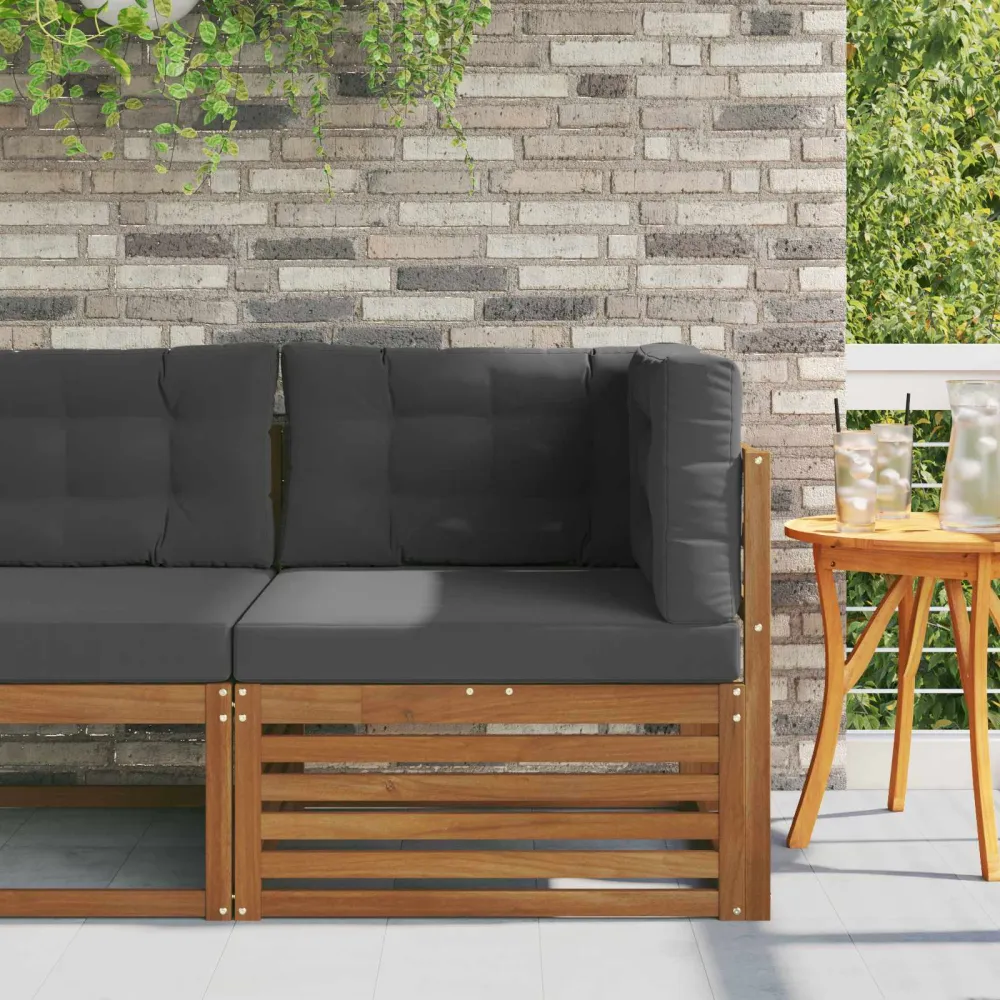 Outdoor Hoekbank Massief Acaciahout Naturel vidaXL