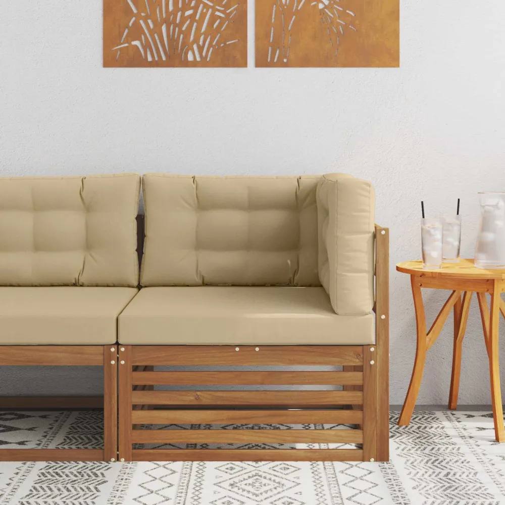 Outdoor Hoekbank Massief Acaciahout Naturel vidaXL