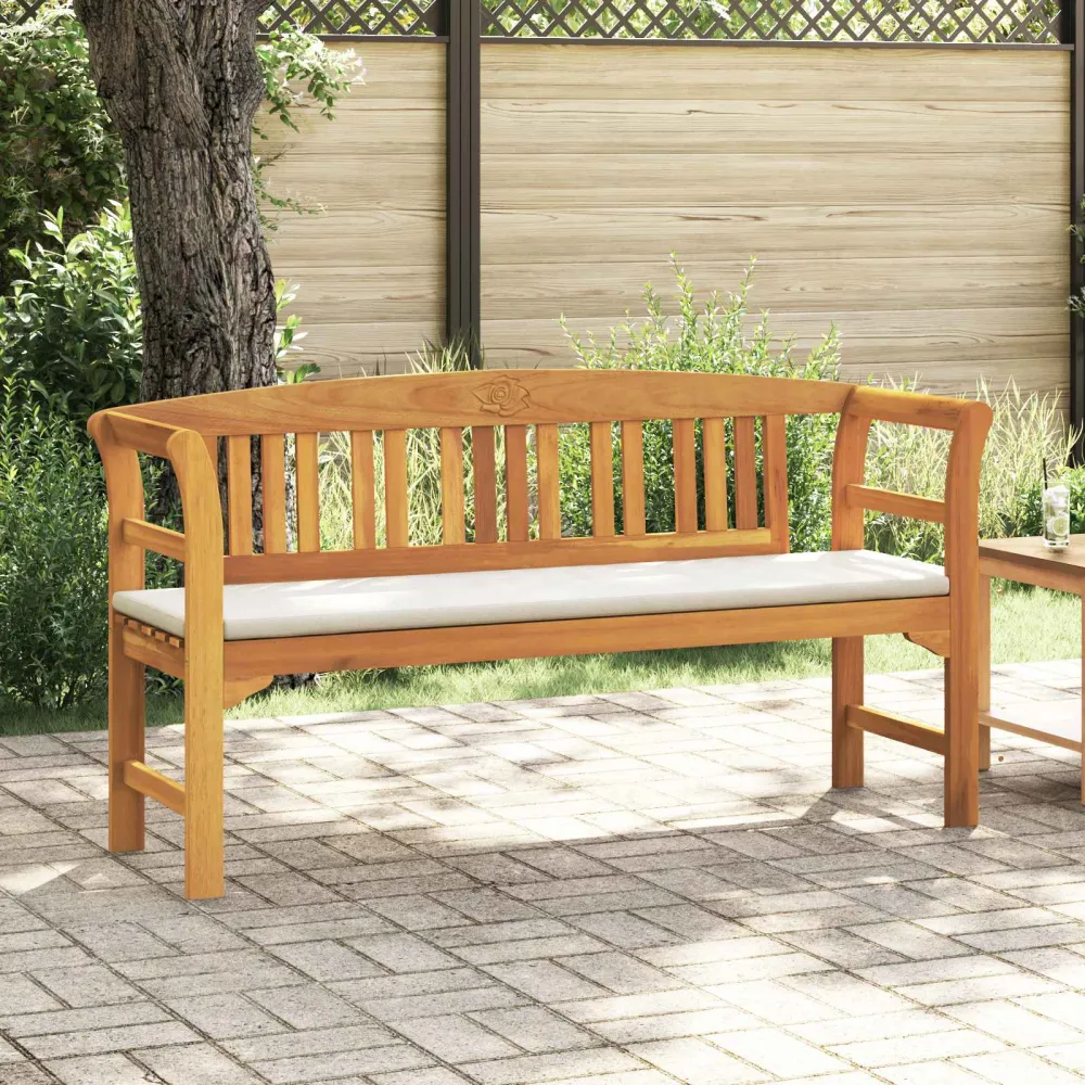 Rozenbank Natuurlijk 157 x 46 x 82,5 cm Massief Acaciahout vidaXL