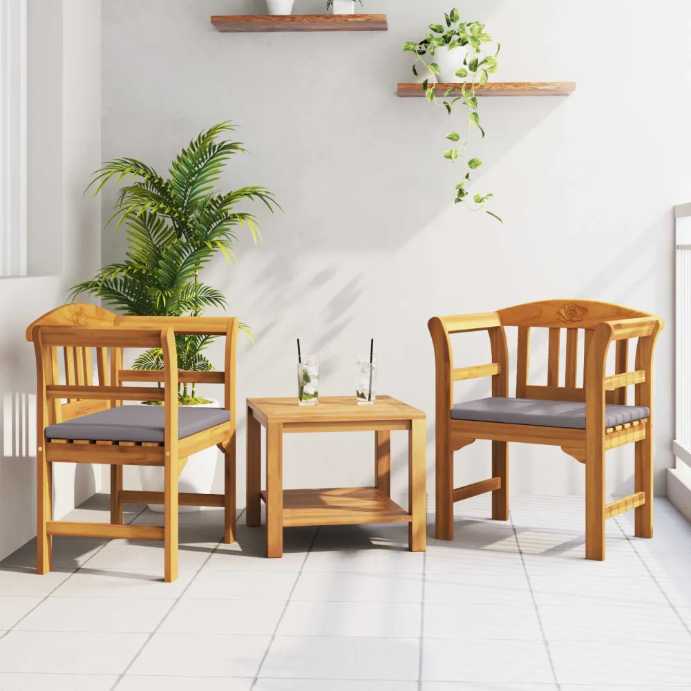 Rozenbank Natuurlijk 68,5 x 46 x 82,5 cm Massief Acaciahout vidaXL