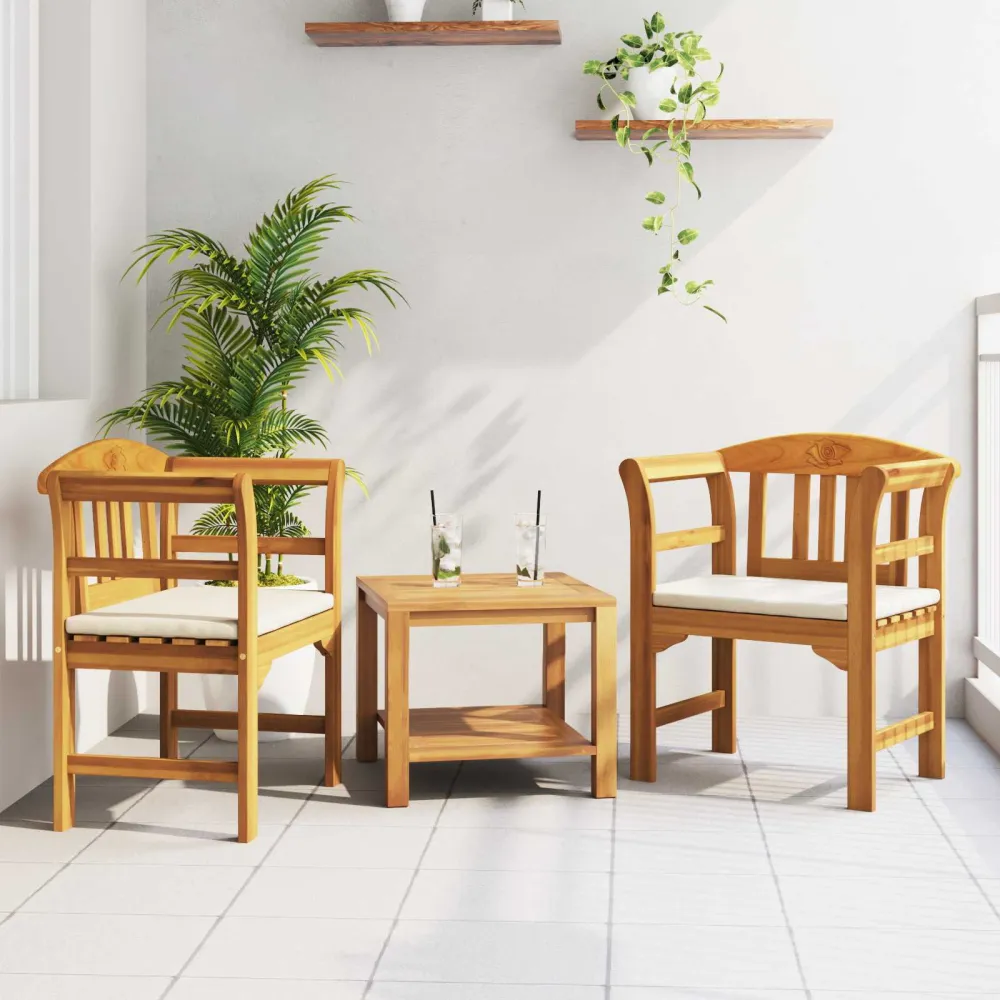 Rozenbank Natuurlijk 68,5 x 46 x 82,5 cm Massief Acaciahout vidaXL