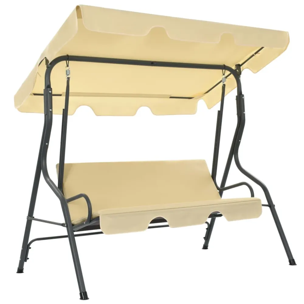 Schommelbank 170x110x153 cm crèmewit vidaXL