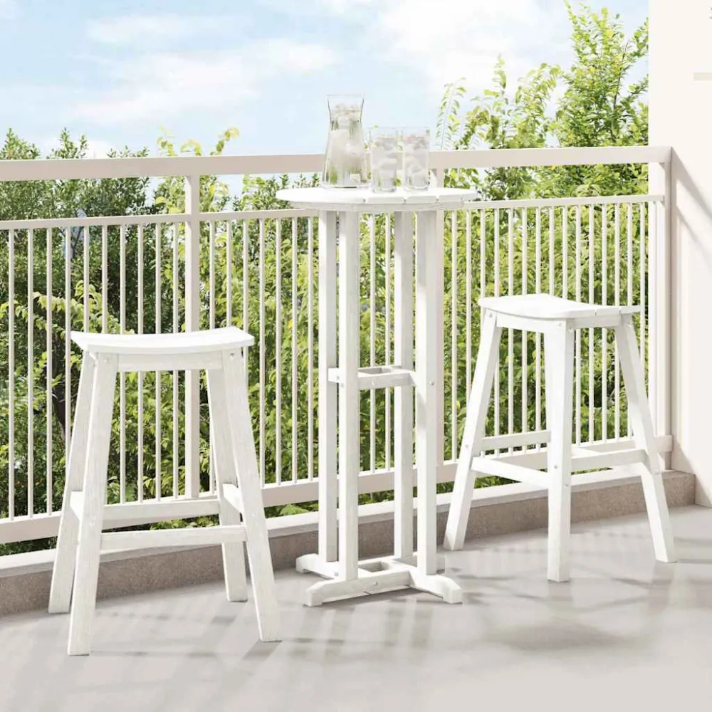 Tuin Bar Set 3 pcs Wit HDPE vidaXL