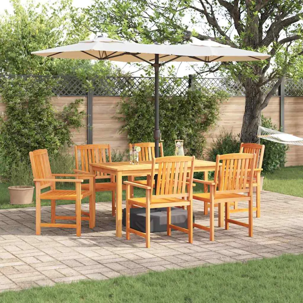 Tuin eettafelset 5 pcs Bruin Massief Acaciahout vidaXL