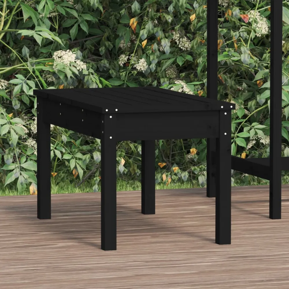 Tuinbank 80x44x45 cm massief grenenhout zwart vidaXL