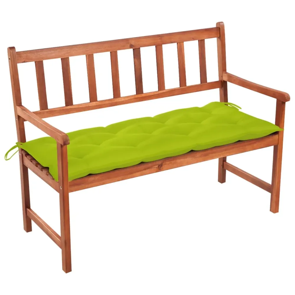 Tuinbank met kussen 120 cm massief acaciahout vidaXL