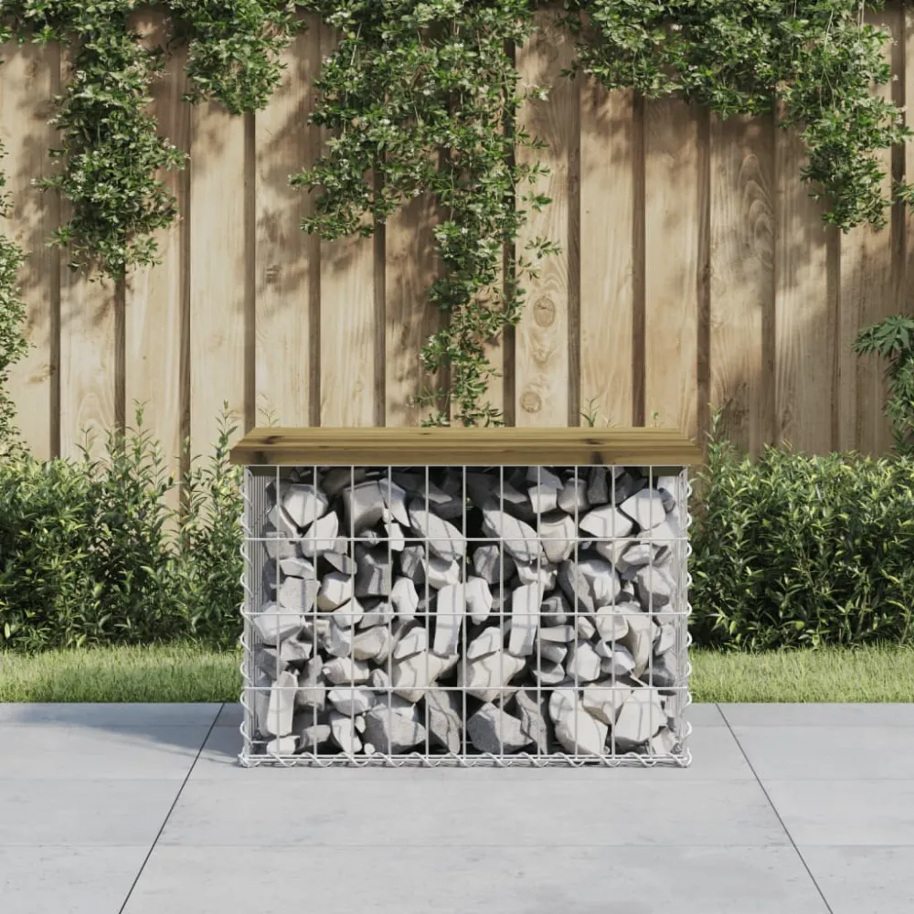 Tuinbank schanskorfontwerp 63x44x42 cm geïmpregneerd grenenhout vidaXL