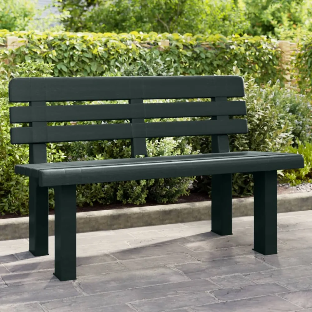 Tuinbankje 110x52x71 cm polypropeen groen vidaXL