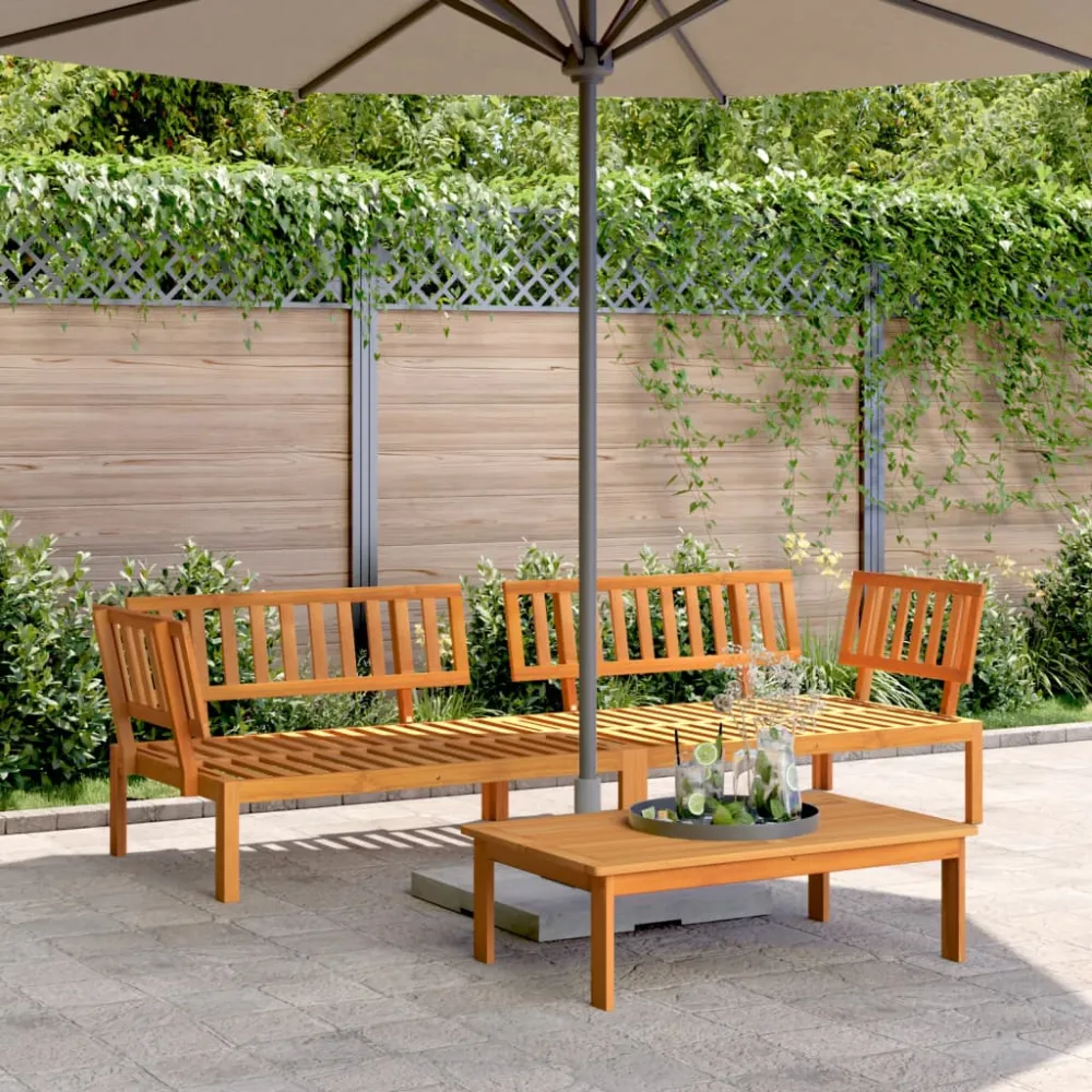 Tuinhoekbanken 2 st pallet massief acaciahout vidaXL