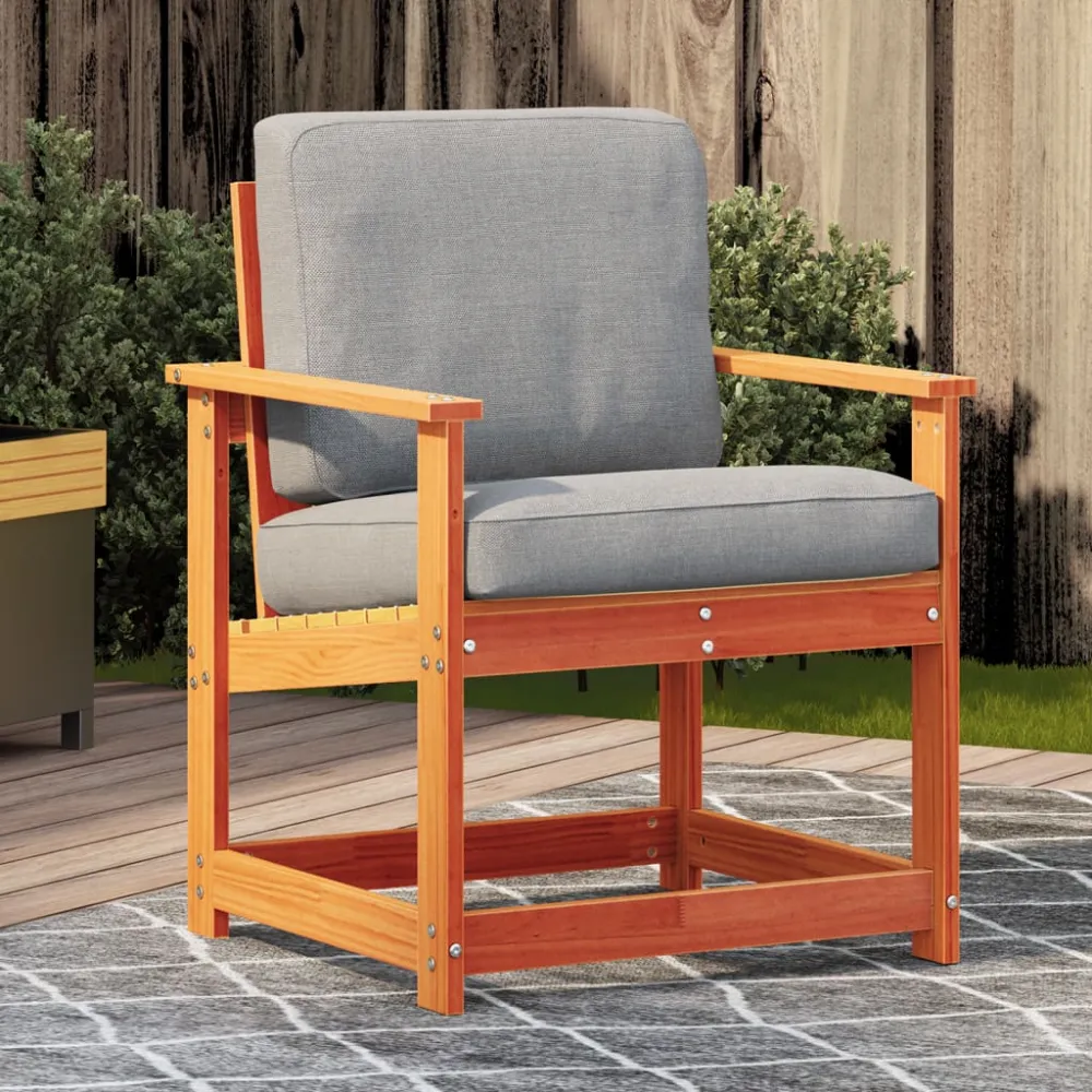 Tuinstoel 62x56x77 cm massief grenenhout wasbruin vidaXL