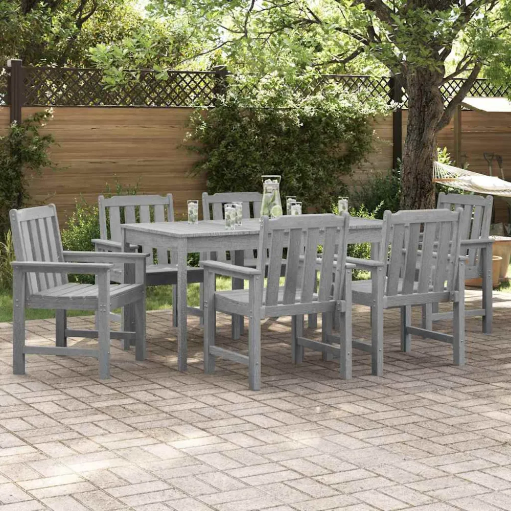 Tuinstoel 6 pcs Lichtgrijs 65.5 x 59 x 88 cm Polyetheen vidaXL
