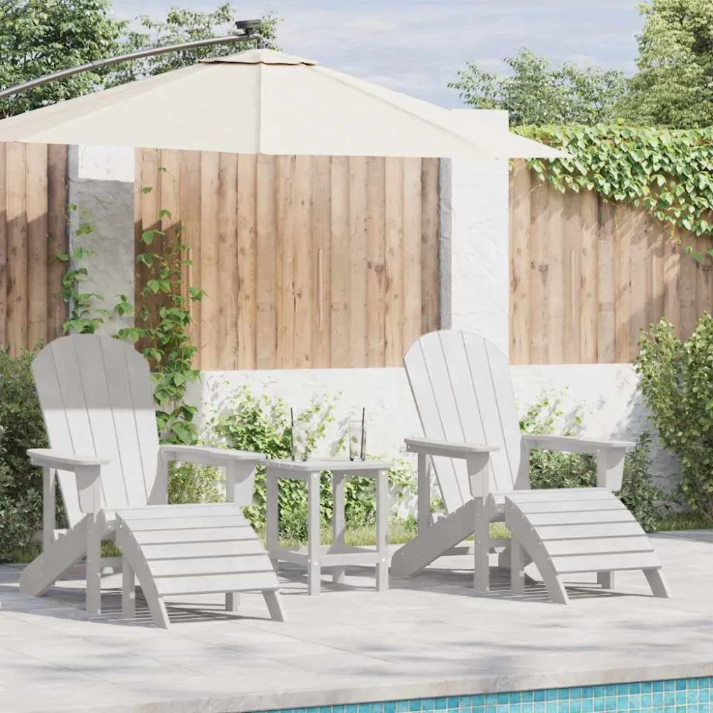 Tuinstoel 2 pcs Wit 83 x 74 x 92 cm Polyetheen vidaXL
