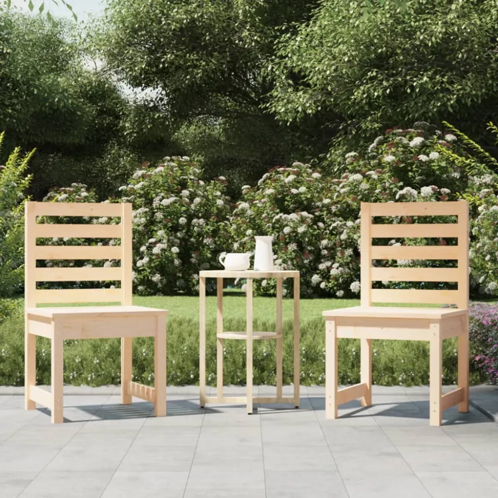 Tuinstoelen 2 st 50x48x91,5 cm massief grenenhout vidaXL