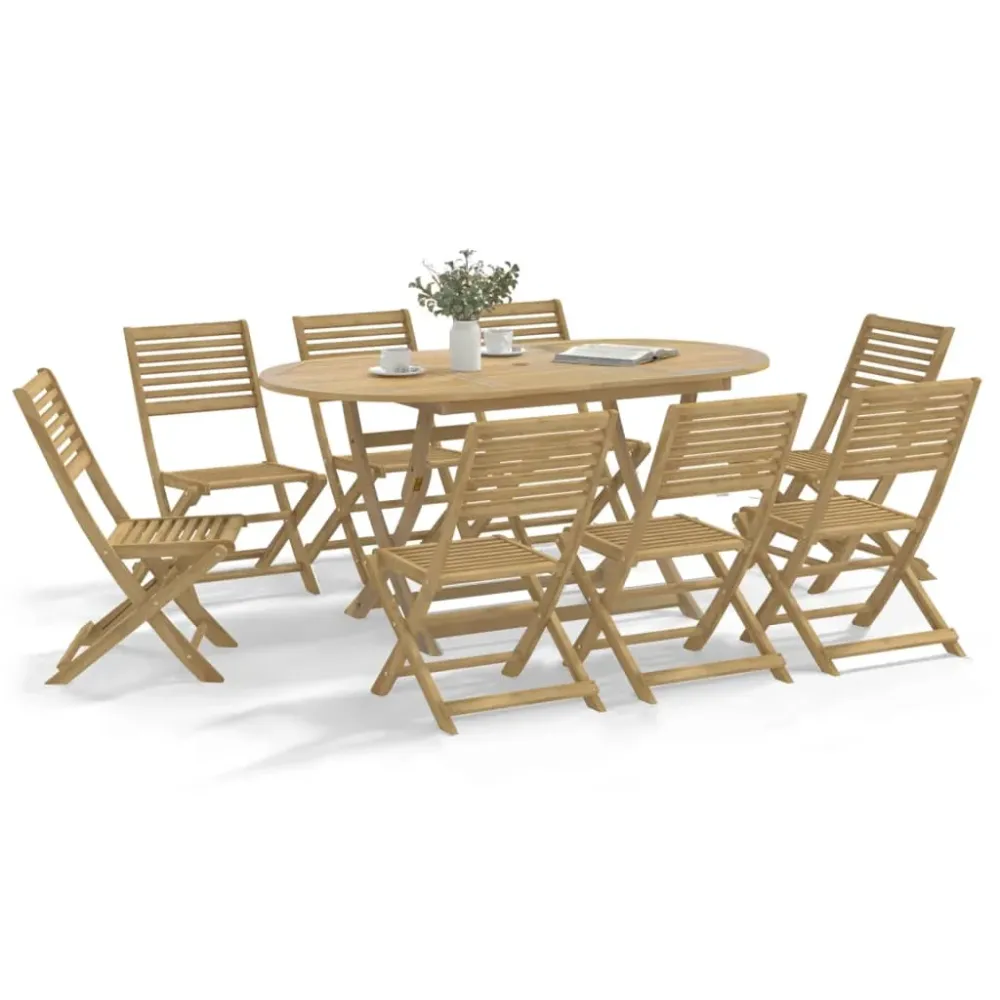 Tuinstoelen 8 st inklapbaar 48,5x61,5x87 cm massief acaciahout vidaXL