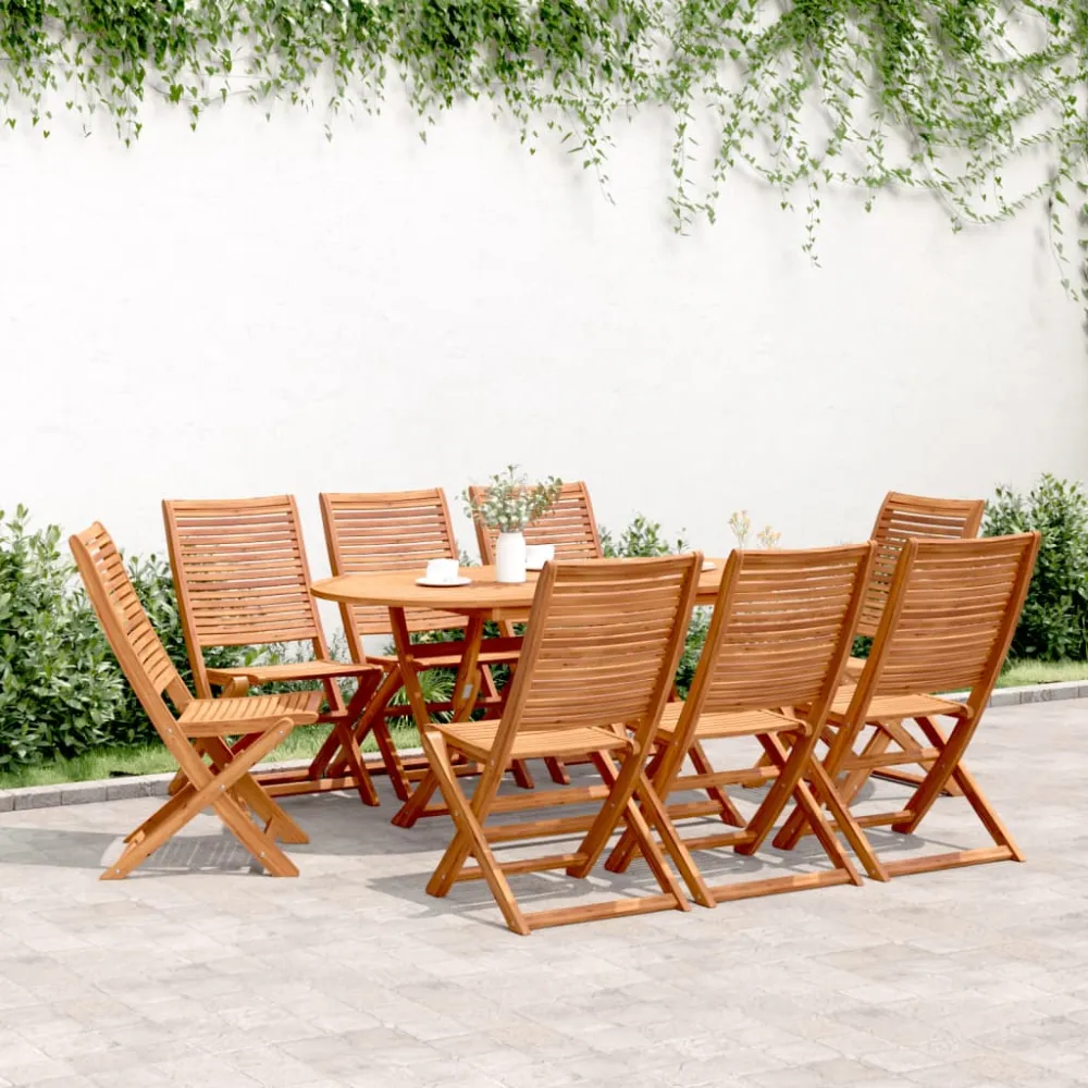 Tuinstoelen 8 st inklapbaar 51x66x95 cm massief acaciahout vidaXL