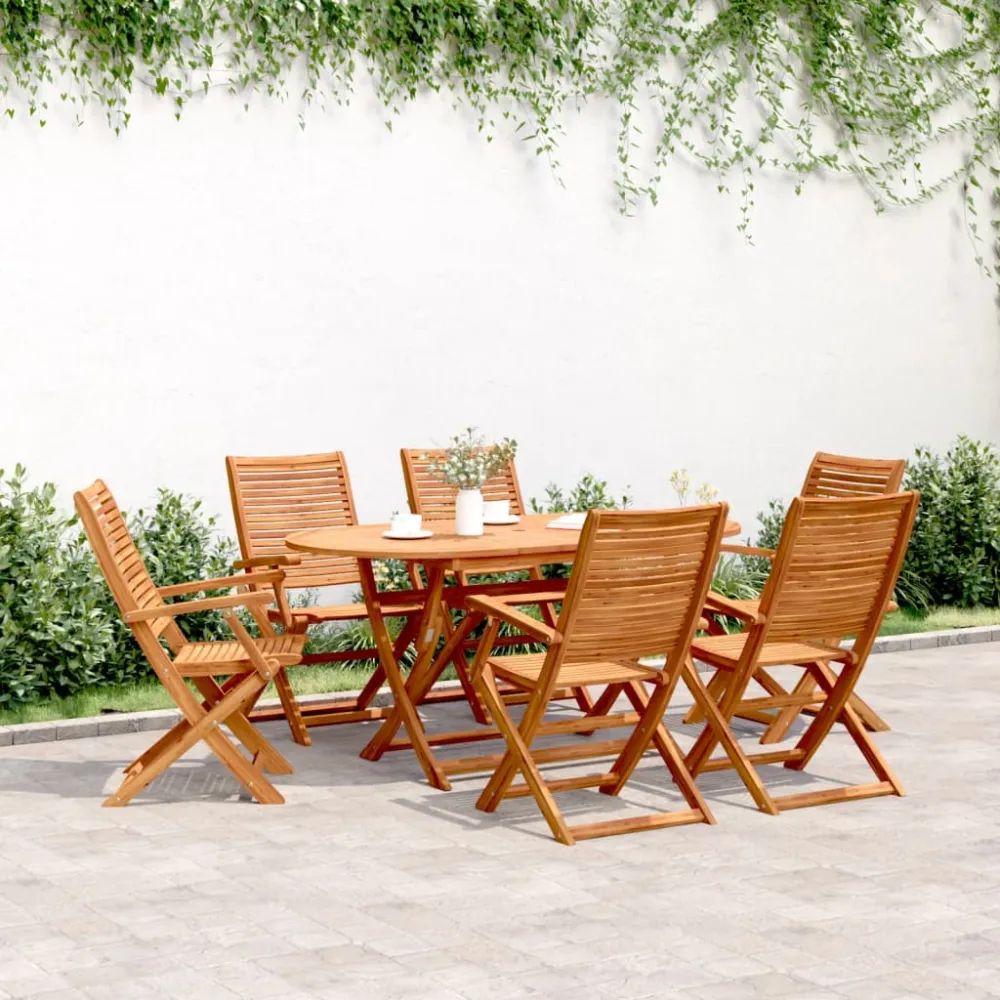 Tuinstoelen 6 st inklapbaar 57x66x95 cm massief acaciahout vidaXL