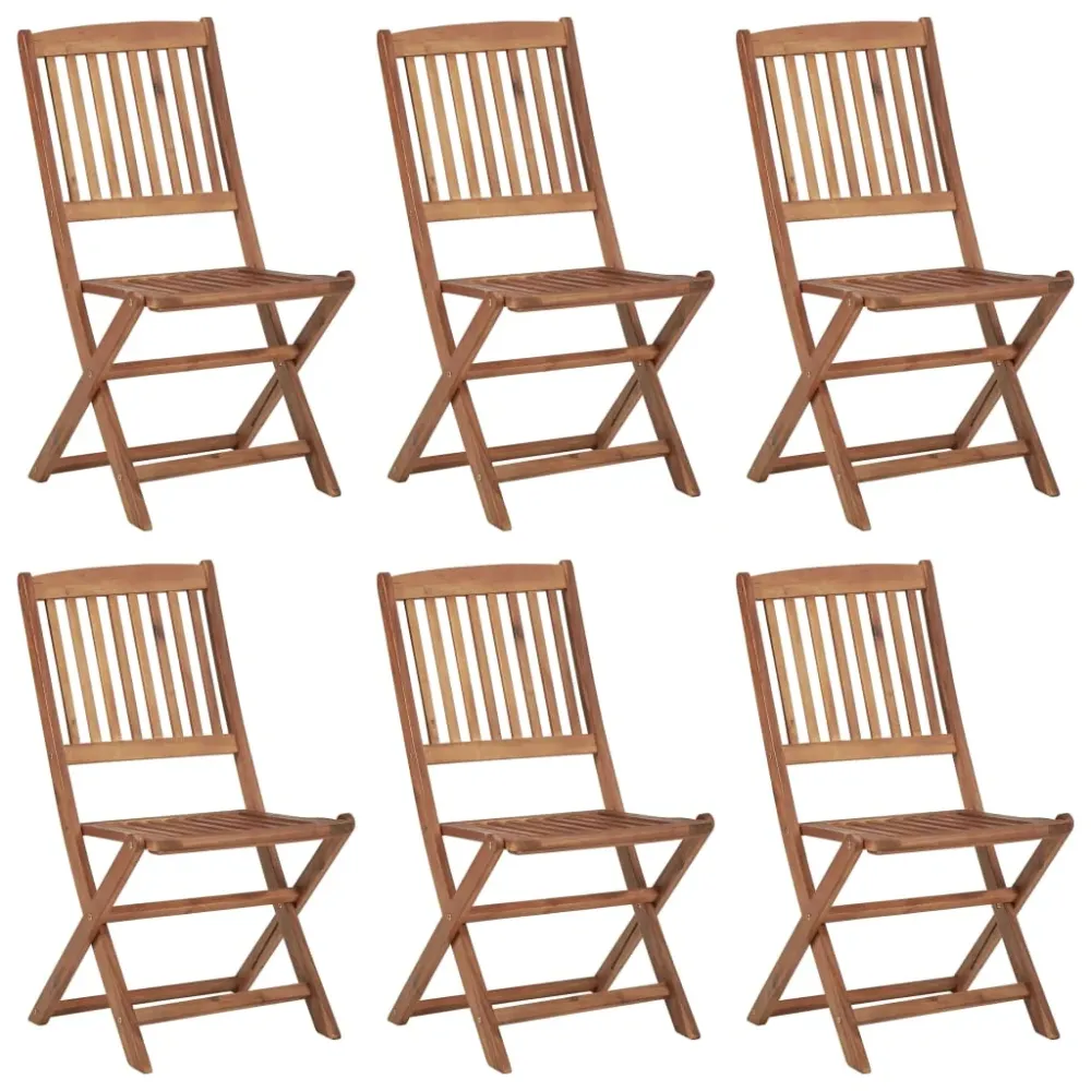 Tuinstoelen 6 st inklapbaar massief acaciahout vidaXL