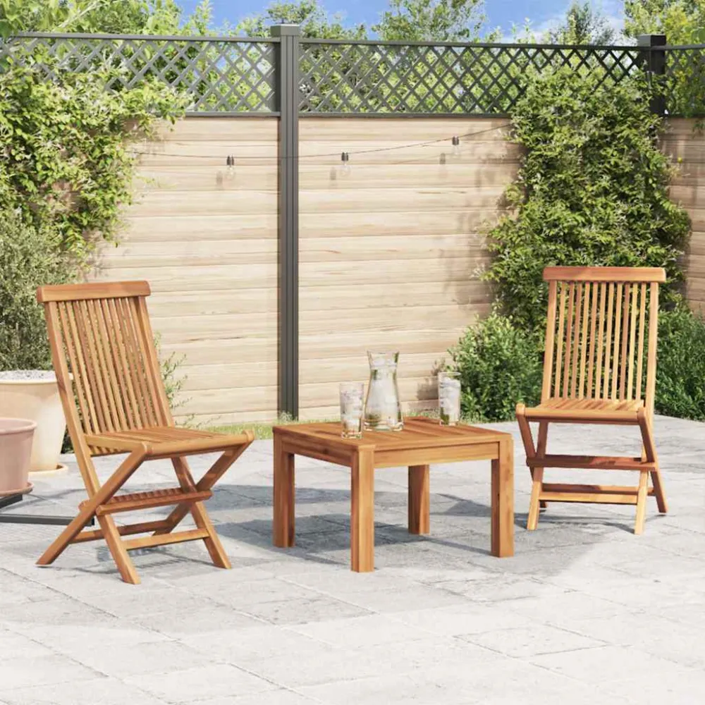 Tuinstoelen inklapbaar 2 st massief teakhout vidaXL