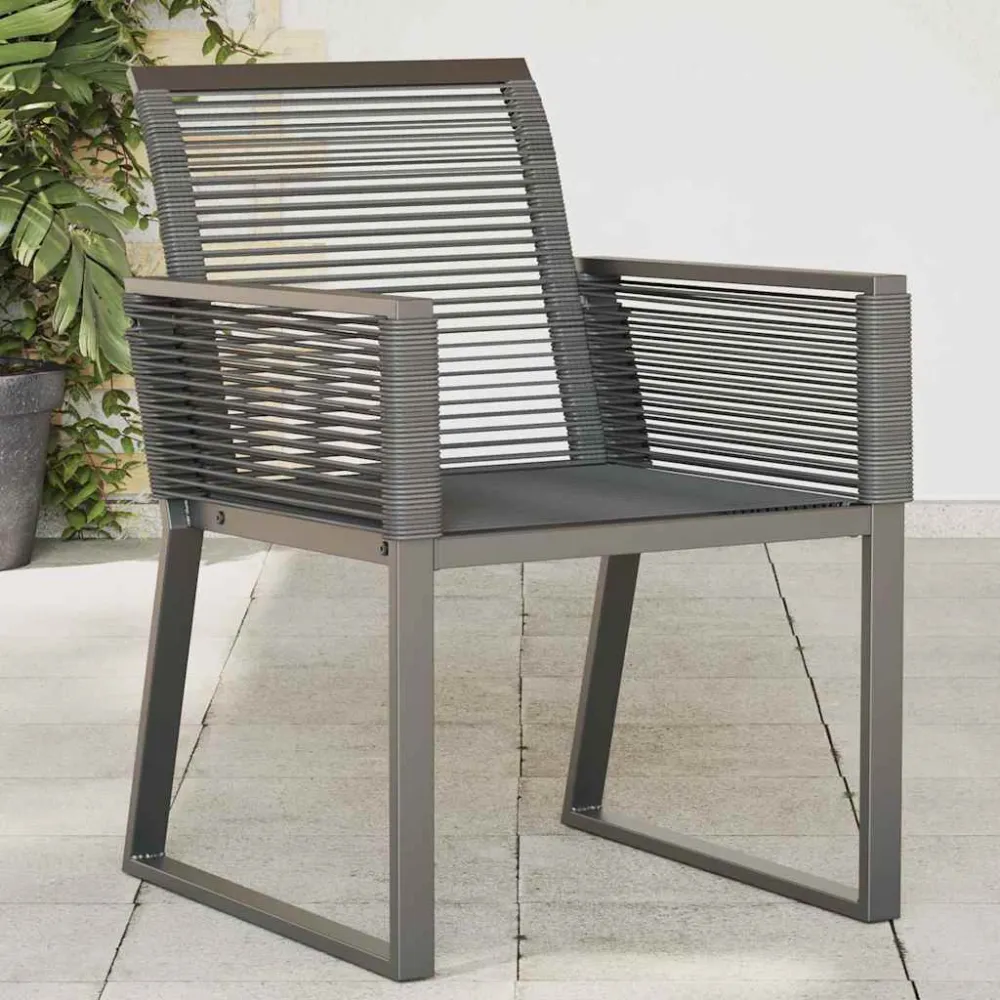 Tuinstoelen 2 st poly rattan zwart vidaXL