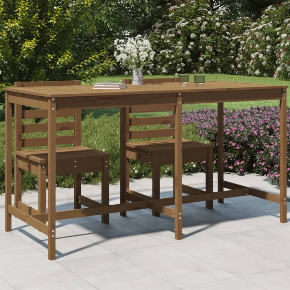 Tuintafel 203,5x90x110 cm massief grenenhout honingbruin vidaXL