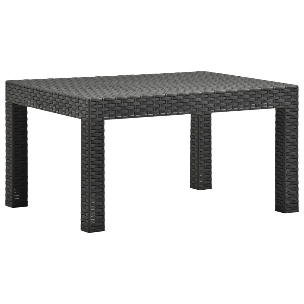 Tuintafel 58x58x41 cm PP rattan antracietkleurig vidaXL