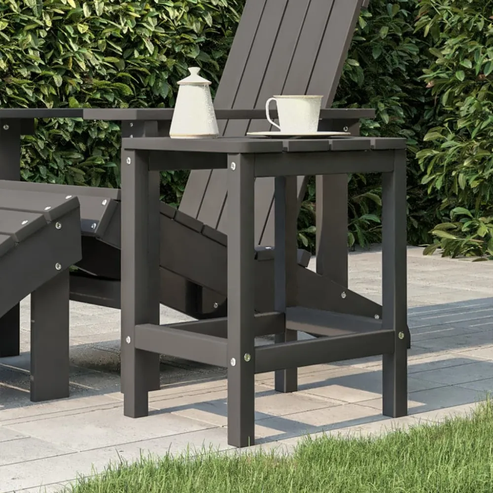Tuintafel Adirondack 38x38x46 cm HDPE antracietkleurig vidaXL