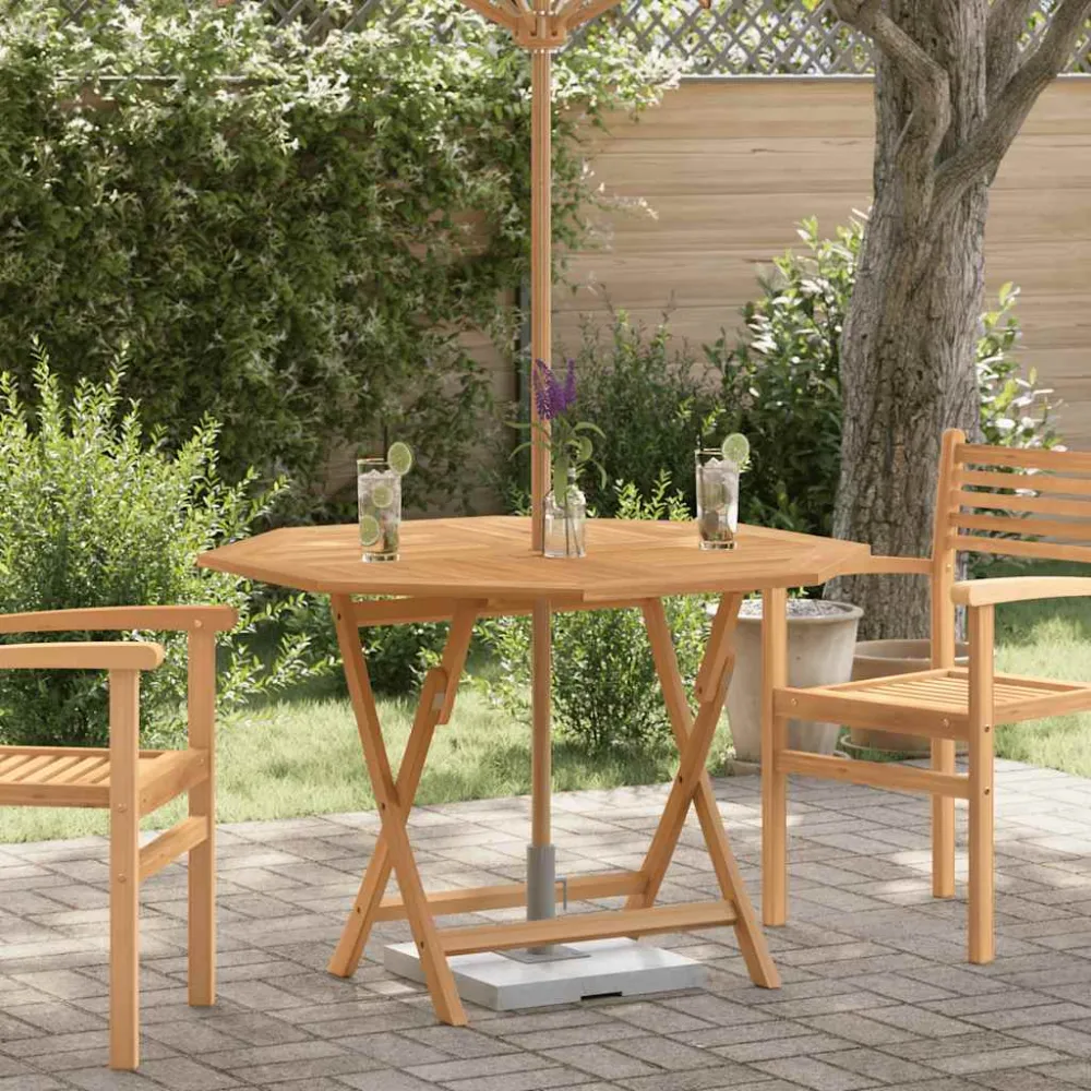 Tuintafel inklapbaar 110x110x75 cm massief teakhout vidaXL