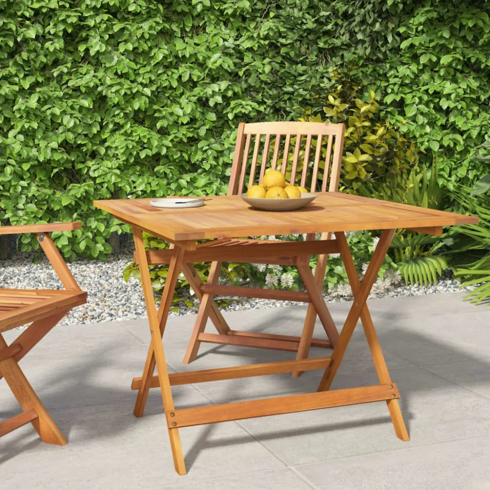 Tuintafel inklapbaar 90x90x75 cm massief acaciahout vidaXL