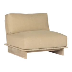 Borek Mylo midden module rope beige/aged teak incl. kussens ivory Villa Arte