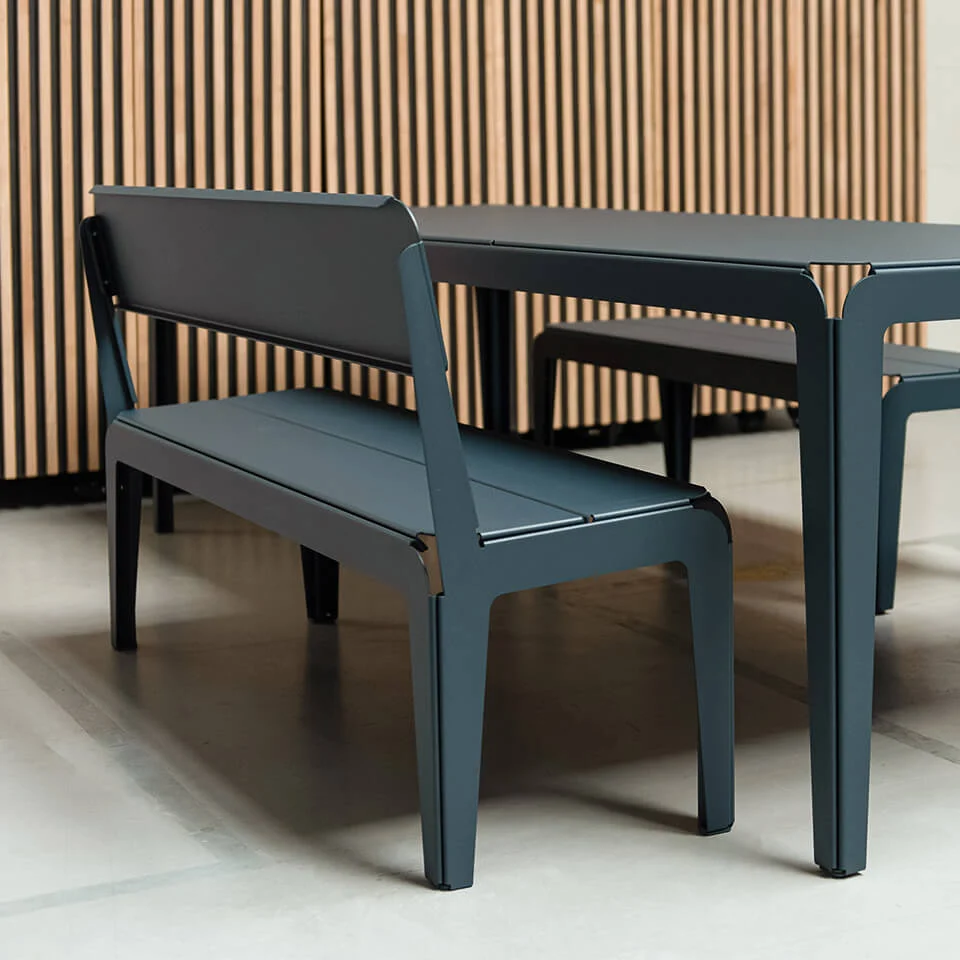 Weltevree Bended bench met rugleuning