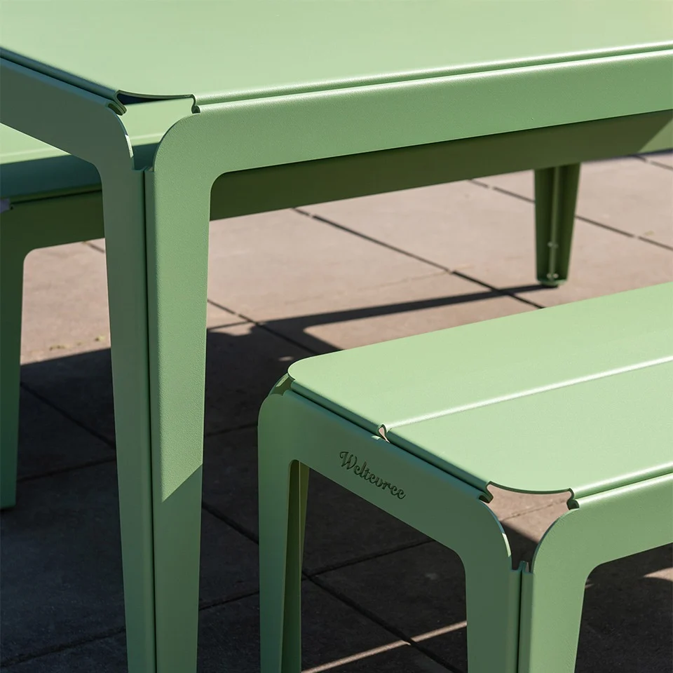 Weltevree Bended tuinbank 140 cm Pale Green