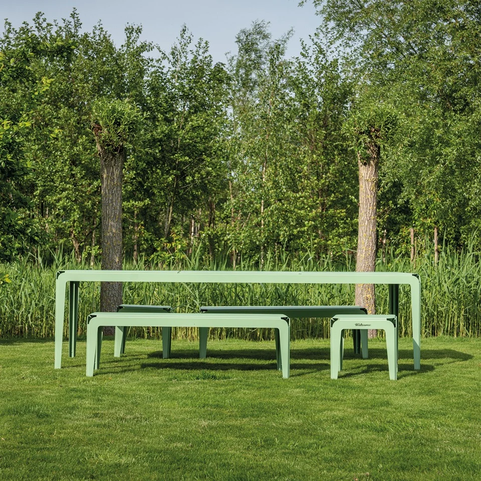 Weltevree Bended tuinbank 140 cm Pale Green