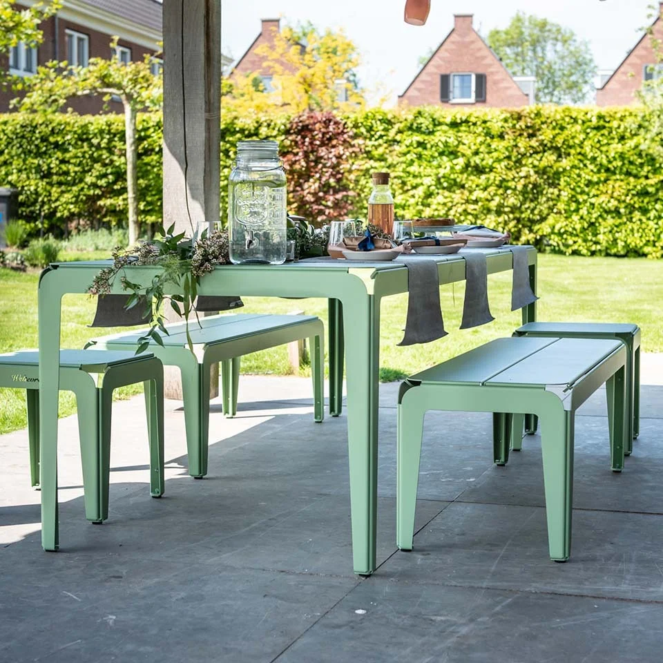 Weltevree Bended tuintafel 270 cm Pale Green