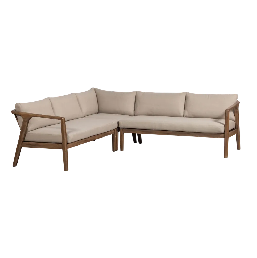 WOOOD loungeset tuin Biam - Acacia Hout - Naturel - 67x227x227